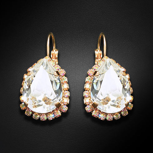 Auskarai "Debesų Lašas III" su Swarovski™ kristalais